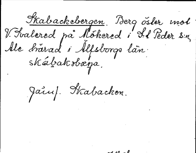 Bild på arkivkortet för arkivposten Skabackebergen