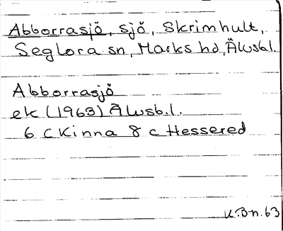 Bild på arkivkortet för arkivposten Abborrasjö