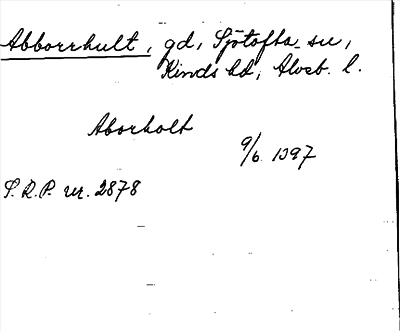 Bild på arkivkortet för arkivposten Abborrhult
