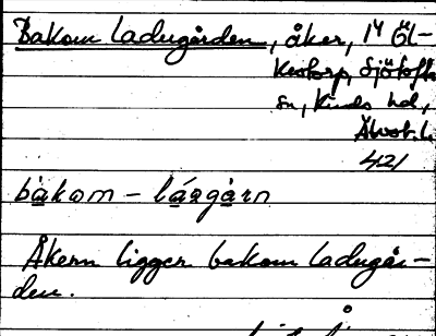 Bild på arkivkortet för arkivposten Bakom ladugården
