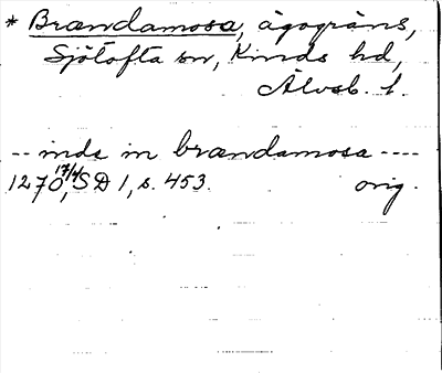 Bild på arkivkortet för arkivposten *Brændamosa