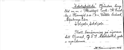 Bild på arkivkortet för arkivposten »Adelskölds»