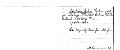 Bild på arkivkortet för arkivposten Apelsås Lycka