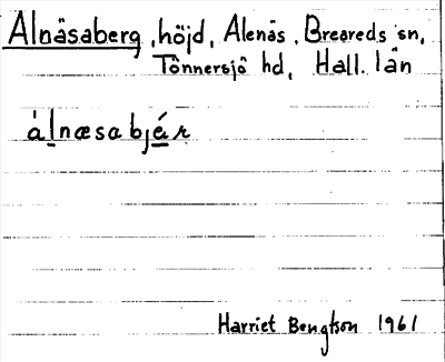 Bild på arkivkortet för arkivposten Alnäsaberg