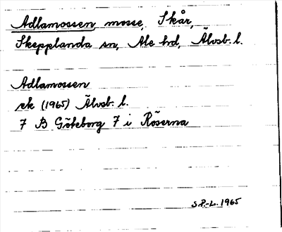 Bild på arkivkortet för arkivposten Adlamossen