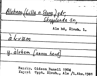 Bild på arkivkortet för arkivposten Alvhem (Lilla o. Stora)