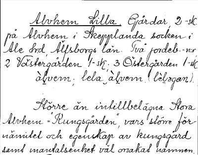 Bild på arkivkortet för arkivposten Alvhem, Lilla