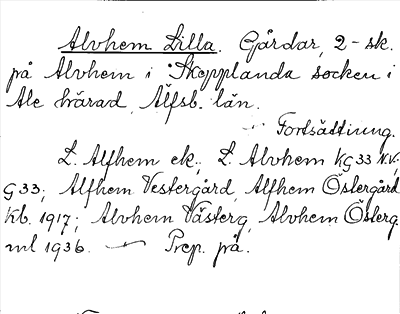 Bild på arkivkortet för arkivposten Alvhem, Lilla