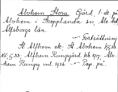 Bild på arkivkortet för arkivposten Alvhem, Stora