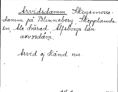 Bild på arkivkortet för arkivposten Arvidsdamm