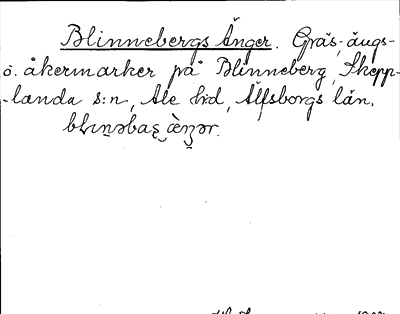 Bild på arkivkortet för arkivposten Blinnebergs Änger