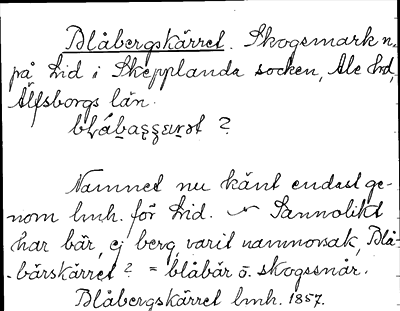 Bild på arkivkortet för arkivposten Blåbergskärret