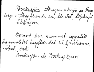 Bild på arkivkortet för arkivposten Bockasjön