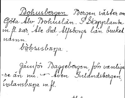 Bild på arkivkortet för arkivposten Bohusbergen
