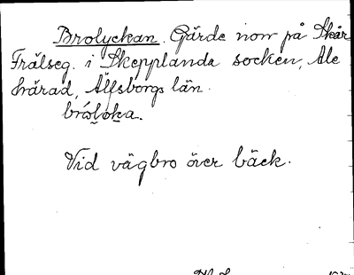 Bild på arkivkortet för arkivposten Brolyckan