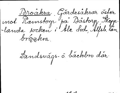 Bild på arkivkortet för arkivposten Broåkra