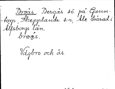 Bild på arkivkortet för arkivposten Broås