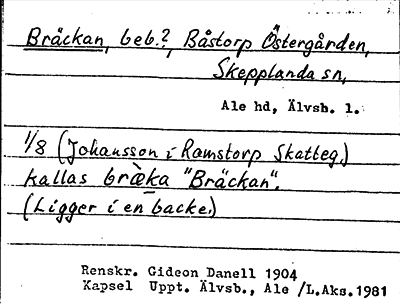 Bild på arkivkortet för arkivposten Bräckan