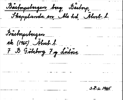 Bild på arkivkortet för arkivposten Båstorpsbergen