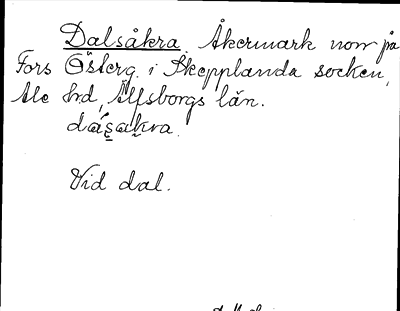 Bild på arkivkortet för arkivposten Dalsåkra