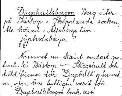 Bild på arkivkortet för arkivposten Djuphultsbergen