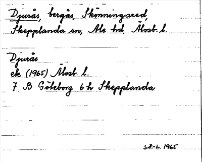 Bild på arkivkortet för arkivposten Djurås