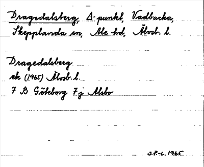 Bild på arkivkortet för arkivposten Dragedalsberg
