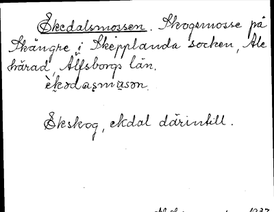 Bild på arkivkortet för arkivposten Ekedalsmossen