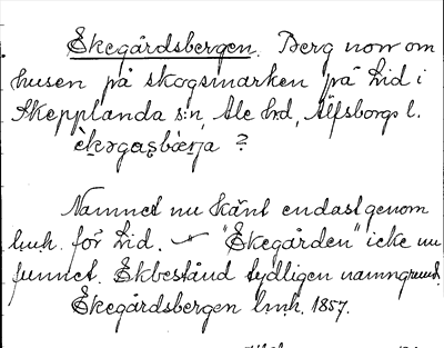 Bild på arkivkortet för arkivposten Ekegårdsbergen