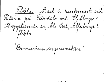 Bild på arkivkortet för arkivposten Flöta