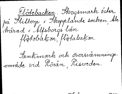 Bild på arkivkortet för arkivposten Flötebacken