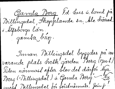 Bild på arkivkortet för arkivposten Gamla Berg