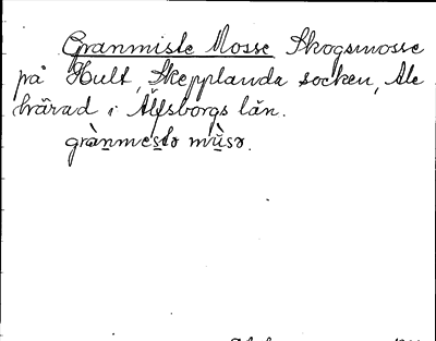 Bild på arkivkortet för arkivposten Granmiste Mosse