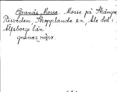Bild på arkivkortet för arkivposten Granås Mosse