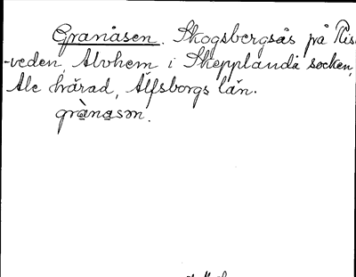 Bild på arkivkortet för arkivposten Granåsen