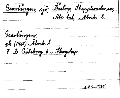 Bild på arkivkortet för arkivposten Gravlången