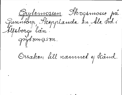 Bild på arkivkortet för arkivposten Grytemossen