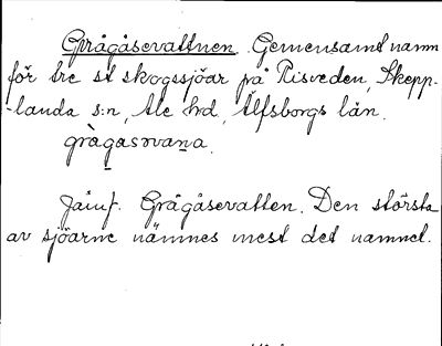 Bild på arkivkortet för arkivposten Grågåsevattnen