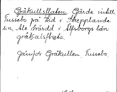 Bild på arkivkortet för arkivposten Gråkullsflaten
