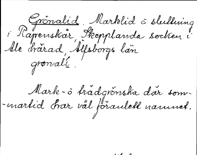 Bild på arkivkortet för arkivposten Grönalid