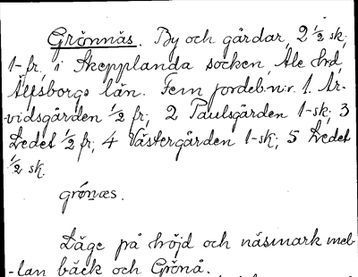 Bild på arkivkortet för arkivposten Grönnäs
