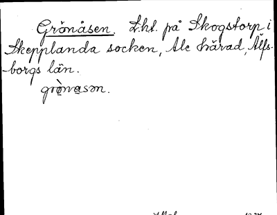 Bild på arkivkortet för arkivposten Grönåsen