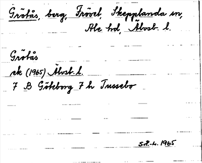 Bild på arkivkortet för arkivposten Grötås