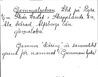 Bild på arkivkortet för arkivposten Gummalyckan