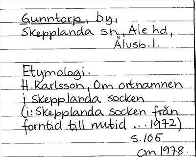 Bild på arkivkortet för arkivposten Gunntorp
