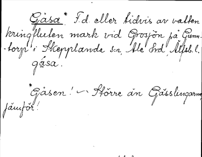 Bild på arkivkortet för arkivposten Gåsa