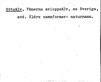 Bild på arkivkortet för arkivposten Götaälv