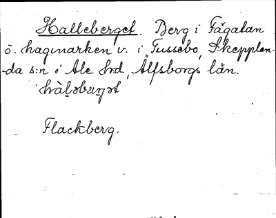 Bild på arkivkortet för arkivposten Halleberget