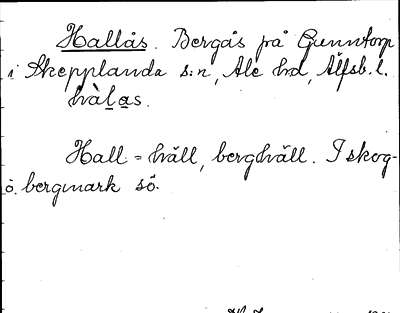 Bild på arkivkortet för arkivposten Hallås