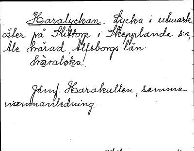 Bild på arkivkortet för arkivposten Haralyckan